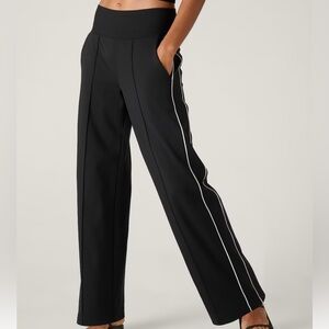 VENICE HIGH RISE TRACK STRIPE WIDE LEG PANT